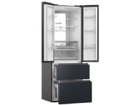 Haier FD 70 Series 7 HFW7720ENMB - Kjøleskap/fryser - fransk dør underfryser - Wi-Fi - bredde: 70 cm - dybde: 67.5 cm - høyde: 200.6 cm - 477 liter - Klasse E - svart