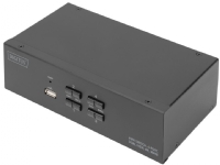 DIGITUS - KVM / lyd / USB-svitsj - 4 x KVM port(s) - 1 lokalbruker - stasjonær PC tilbehør - KVM og brytere - Switcher