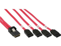 InLine Mini SAS - 4x SATA Crossover Forward OCF cable, 0.75 m, black PC tilbehør - Kabler og adaptere - Datakabler