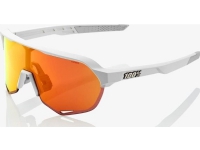 100 % briller 100 % S2 Soft Tact Off White - HiPER rød flerlags speillinse (rød flerlags speillinse, lystransmittans 21 % + transparent linse, lystransmittans 93 %) (NY) universal Sykling - Klær - Sykkelbriller