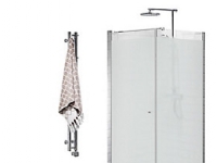 Vetro Svingdør 79x200 - Justerbar Aluprofil,6mm Hærdet Silkemat Glas, EasyClean Lige