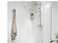 Vetro 60 CM Brusevæg - 6 mm Hærdet Silkemat Glas, EasyClean