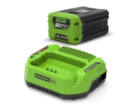 Greenworks, GSK60B2, Starter-sæt, 60V, Universal lader m/ 2Ah Batteri El-verktøy - Batterier og ladere - Batterier til DIY