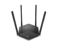 Mercusys MR60X, Wi-Fi 6 (802.11ax), Dobbelbånd (2.4 GHz / 5 GHz), Ethernet/bredbåndsforbindelse, Sort, Frittstående router