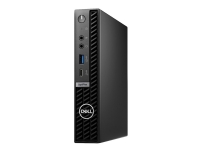 Produktfoto för Dell OptiPlex 7010 Plus - Mikro - Core i7 13700T / 1.4 GHz - vPro Enterprise - RAM 16 GB - SSD 512 GB - NVMe, Class 35 - UHD Graphics 770 - GigE, 802.11ax (Wi-Fi 6E) - WLAN: Bluetooth, 802.11a/b/g/n/ac/ax (Wi-Fi 6E) - Win 11 Pro - skärm: ingen - svart - BTS - med 3 års grundläggande service på platsen - Disti SNS