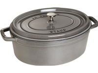 STAUB - Cocotte med dekke - 31 cm - 5.5 L - oval - grafittgrå