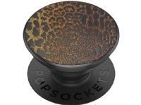 PopSockets Embossed Metal Leopard Removable Grip with Standfunction LUXE