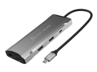 j5create JCD397-N - Mini-dock - USB-C / USB4 / Thunderbolt 3 / Thunderbolt 4 - 2 x HDMI, DP - 1GbE