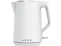 AENO EK2, 1,5 l, 2200 W, Hvit, Polypropylen (PP), Rustfritt stål, Vannivåindikator, Trådløs