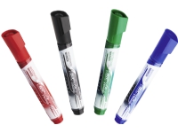 BIC VELLEDA - Markør - ikke-permanent - for whiteboard - svart, rød, blå, grønn - alkoholbasert blekk - 2.3 mm (en pakke 4) Skriveredskaper - Markør - Whiteboardmarkør