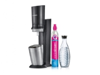 SodaStream Crystal 3.0, Metall, Rustfritt stål, Sort, Glass, SodaStream 60 L PINK, 0,615 l, 60 l Kjøkkenapparater - Juice, is og vann - Sodastream