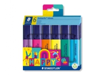 Staedtler 364 C6 HA, 6 stykker, Blå, Grønn, Oransje, Rosa, Fiolett, Gult, Meisel tupp, Blå, Grønn, Fiolett, Oransje, Gult, Rosa, Rektangel, 5 mm