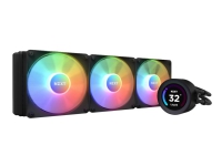 NZXT Kraken Elite 360 RGB - Væskekjølesystem for prosessor - med LCD-skjerm - (for: LGA115x Socket, LGA1200, LGA1700, AM4, AM5, sTRX4, TR4) - kobber - 120 mm - matt svart