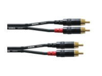 Cordial CFU 0,9 CC Audio Adapterkabel [2x Cinch-stik – 2x Cinch-stik] 0.90 m Sort