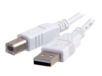 C2G - USB-kabel - USB (hann) til USB-type B (hann) - USB 2.0 - 3 m - hvit PC tilbehør - Kabler og adaptere - Datakabler