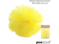Polsirhurt Gul papirpompong 25cm pp03