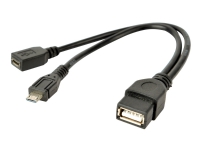 Cablexpert - USB-kabel - USB (hunn) til Micro-USB type B - USB 2.0 OTG - 15 cm - formstøpt PC tilbehør - Kabler og adaptere - Datakabler