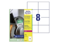 Etiketter Avery B3427-50 Heavy Duty, 7,4 x 10,5 cm, pakke a 400 stk. Papir & Emballasje - Markering - Etiketter og Teip
