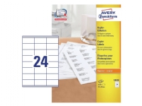 Avery Copier Labels - Permanet adhesiv - hvit - 36 x 70 mm 2400 etikett(er) (100 ark x 24) adresselapper Papir & Emballasje - Markering - Etiketter og Teip