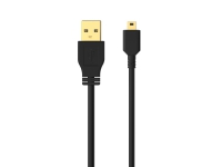Sinox USB A - Mini USB kabel. 2m. Sort PC tilbehør - Kabler og adaptere - Datakabler