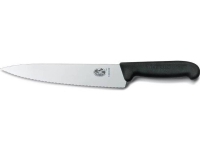 Kokkekniv Victorinox 22 cm Bølgeskær med Fibrox greb Sort,stk Kjøkkenutstyr - Kniver og bryner - Kokkekniver