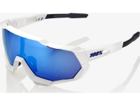 100 % briller 100 % SPEEDTRAP matt hvit - HiPER blå flerlags speillinse (blå flerlags speillinse LT 13 % + transparent linse LT 93 %) (NY 2021) Sykling - Klær - Sykkelbriller