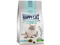 Happy Cat Sensitive Skin & Coat, tørrfôr, for voksne katter, for sunn hud og pels, 1,3 kg, pose Kjæledyr - Katt - Kattefôr