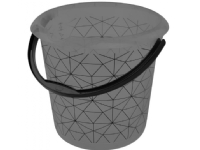 keeeper Deco-Putzeimer ilvie polygon, rund, 10 Liter Farbe: crystal-grey-transparent, mit Aufdruck, Material: PP, - 1 Stück (1260082721700)