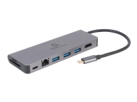 Cablexpert A-CM-COMBO5-05 - Dokkingstasjon - USB-C 3.1 - HDMI - 1GbE PC & Nettbrett - Bærbar tilbehør - Portreplikator og dokking