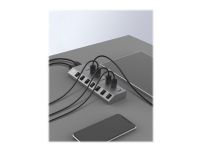ICY BOX IB-HUB1701-C3 - Hub - 7 x SuperSpeed USB 3.0 - stasjonær PC tilbehør - Kabler og adaptere - USB Huber