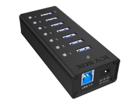 ICY BOX IB-AC618 - Hub - 7 x SuperSpeed USB 3.0 - stasjonær PC tilbehør - Kabler og adaptere - USB Huber