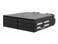 ICY Dock ToughArmor MB118VP-B - Förvaringslåda - 6 x U.2/U.3 NVMe SSD, mobile rack for 5.25? bay, with SlimSAS SFF-8654 8i - 2.5 - PCIe 4.0 - PCIe 4.0 - svart