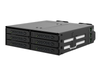 ICY Dock ToughArmor MB118VP-B - Drevkabinett - 6 x U.2/U.3 NVMe SSD, mobilstativ for 5,25-brønn, med SlimSAS SFF-8654 8i - 2.5 - PCIe 4.0 - PCIe 4.0 - svart