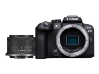 Bilde av Canon Eos R10 - Digitalkamera - Speilløst - 24.2 Mp - Aps-c - 4k / 60 Fps - 2.5optisk X-zoom Rf-s 18-45 Mm F4.5-6.3 Is Stm Linse - Wi-fi, Bluetooth - Svart