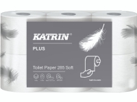 Toiletpapir Katrin Plus 285 hvid 35m 38411 3-lag - (42 ruller pr. karton) Rengjøring - Tørking - Toalettpapir og dispensere
