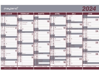 Kontorkalender dobbelt halvårskalender 2024 Papir & Emballasje - Kalendere & notatbøker - Kalendere
