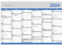 Kontorkalender A4 Klassisk 2024 Papir & Emballasje - Kalendere & notatbøker - Kalendere