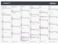Kontorkalender A4 Moderne 2024 Papir & Emballasje - Kalendere & notatbøker - Kalendere
