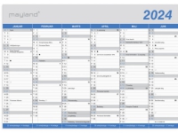 Kontorkalender A5 Klassisk 2024 Papir & Emballasje - Kalendere & notatbøker - Kalendere