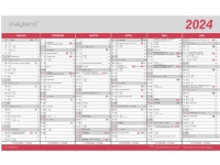 Kontorkalender med flagdage 2024 Papir & Emballasje - Kalendere & notatbøker - Kalendere