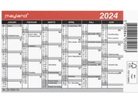 Minikalender 12x7cm 2024 0520 00 Papir & Emballasje - Kalendere & notatbøker - Kalendere