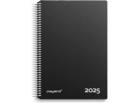 Timekalender m/spiral sort 2025 16,8x23,5cm 25 2180 00 Papir & Emballasje - Kalendere & notatbøker - Kalendere
