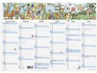 Vægkalender A3 Otto Dickmeiss illustration 2024 Papir & Emballasje - Kalendere & notatbøker - Kalendere