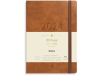 Ugekalender A6 Forma Deluxe brun kunstskind tværformat 24 2014 10 Papir & Emballasje - Kalendere & notatbøker - Kalendere
