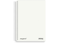 Spiralkalender hvid PP-plast med 1 dag pr./side 2024 Papir & Emballasje - Kalendere & notatbøker - Kalendere