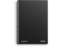 Spiralkalender sort PP-plast med 1 dag pr./side 2024 Papir & Emballasje - Kalendere & notatbøker - Kalendere