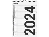Familiekalender Black and white 7 kolonner 24 0665 60 Papir & Emballasje - Kalendere & notatbøker - Kalendere