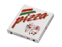 Pizzaæske hvid fluorfri 32x32x3cm 100stk/pak Catering - Matkontainere & Matemballasje - Dispenser, beholder & oppbevaring av mat