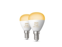 Philips Hue White ambiance - LED-glödlampa - form: P45 - E14 - 5.1 W - klass F - varmt till kallt vitt ljus - 2200-6500 K (paket om 2)