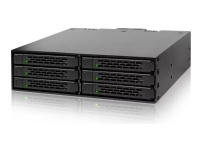 Cremax ICY Dock MB996SP-6SB - Lagringsdrevhylse - 2.5 - matt svart PC-Komponenter - Harddisk og lagring - NAS